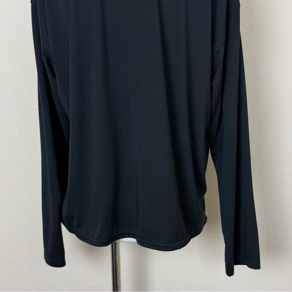 Johnny Was Calme Effect‎ Long Sleeve Black T-Shirt Women Size Large Lounge - Picture 10 of 13